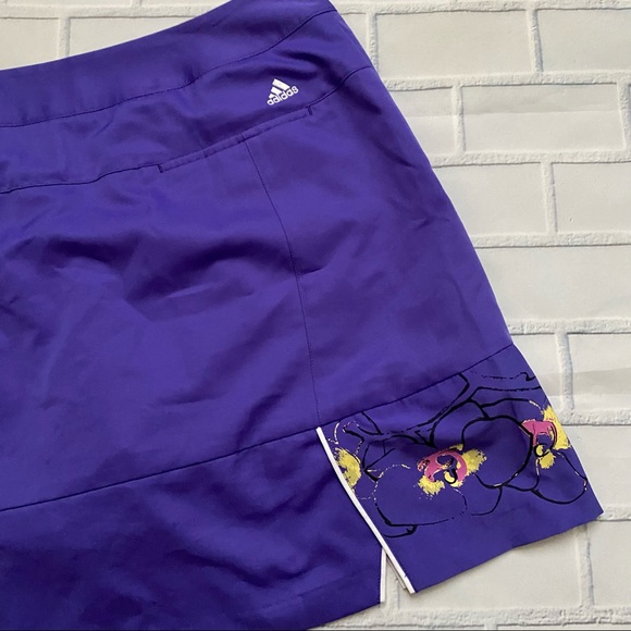 Adidas Climacool Purple Thigh Slit Floral Skort - Picture 4 of 5